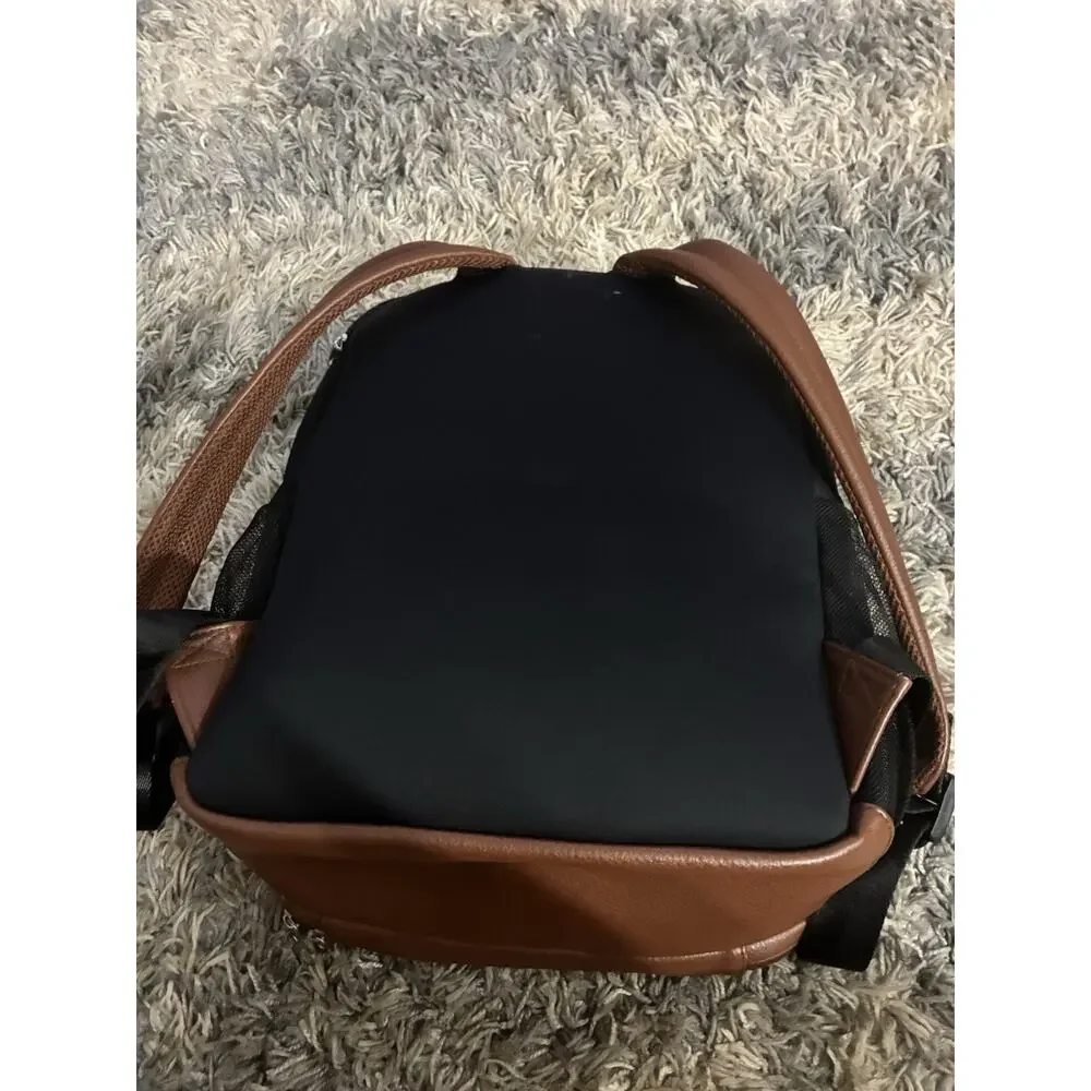 Freshly Picked Breast Pump Diaper Bag Backpack - wipeable v leather neoprene